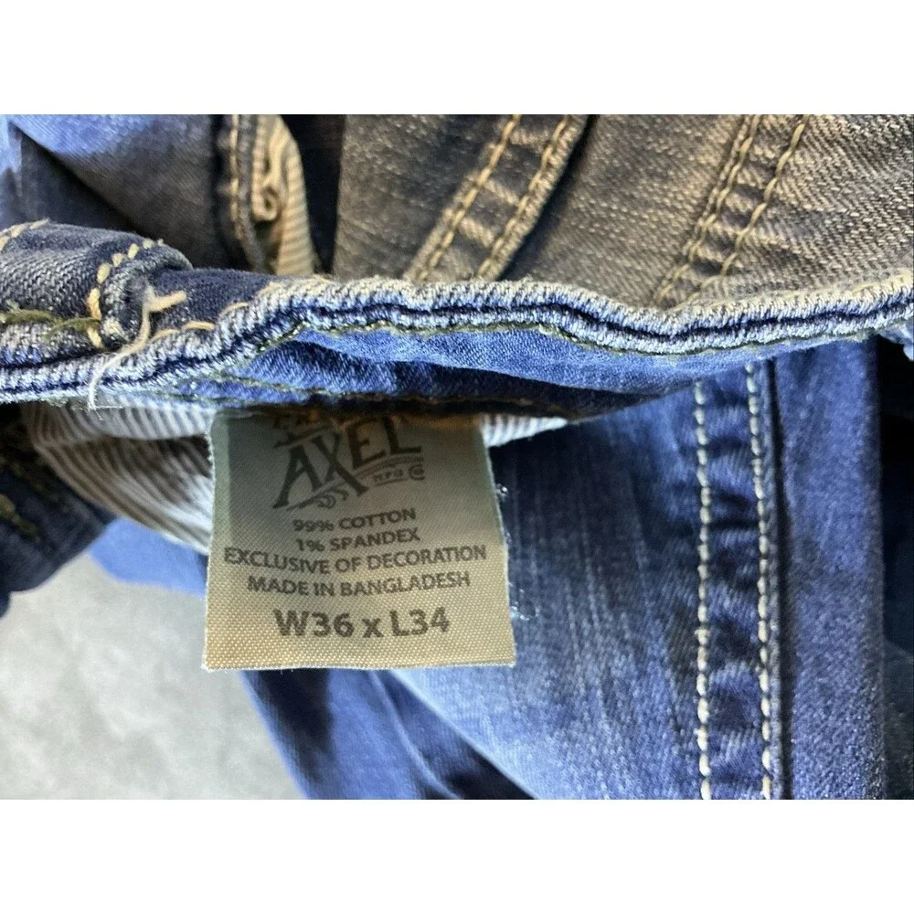 TK AXEL Men’s Jeans Denim 36x34 Athletic Fit Soft Western Styled
